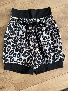 Leopard Print Layered Women’s Shorts